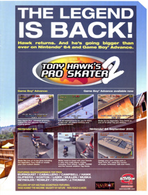 Tony Hawk's Pro Skater 2 - Advertisement Flyer - Front