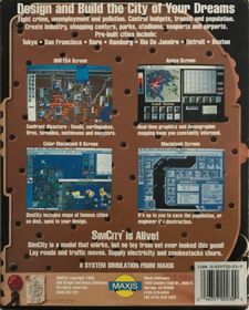 SimCity - Box - Back