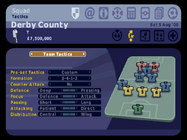 LMA Manager 2001 - Screenshot - Gameplay