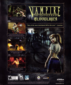 Vampire: The Masquerade: Bloodlines - Advertisement Flyer - Front