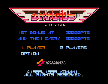 Gradius: Deluxe Pack - Screenshot - Game Title