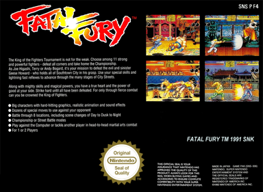 Fatal Fury - Box - Back