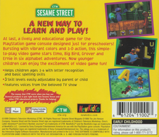 Sesame Street: Elmo's Letter Adventure - Box - Back Image