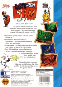 Earthworm Jim: Special Edition - Box - Back Image