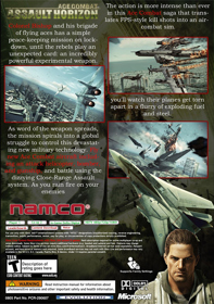 Ace Combat: Assault Horizon - Box - Back Image