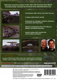 Formula One 2001 - Box - Back