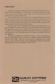 Martian Invaders - Box - Back