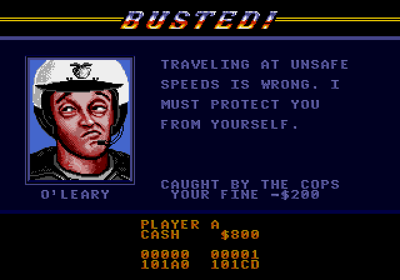 Road Rash - Screenshot - Game Over