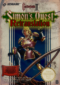 Castlevania II English Re-translation (+Map) - Box - Front - Reconstructed