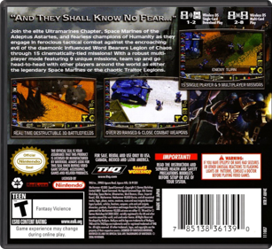 Warhammer 40,000: Squad Command - Box - Back - Reconstructed
