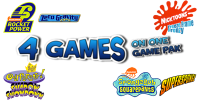 4 Games on One Game Pak: Nicktoons - Clear Logo