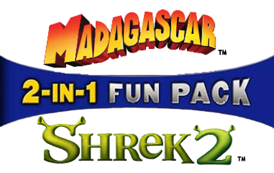 2-in-1 Fun Pack: Shrek 2 / Madagascar - Clear Logo