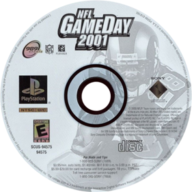 NFL GameDay 2001 - Disc Image