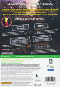 Metro: Last Light - Box - Back