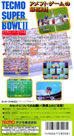 Tecmo Super Bowl II: Special Edition - Box - Back Image