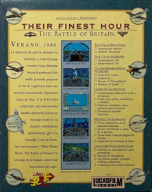 Their Finest Hour: The Battle of Britain - Box - Back