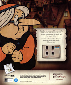 Professor Layton and the Curious Village - Advertisement Flyer - Front