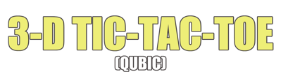 3-D Tic-Tac-Toe (Qubic) - Clear Logo
