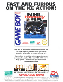 NHL Hockey 95 - Advertisement Flyer - Front