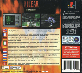 Kileak: The DNA Imperative - Box - Back Image
