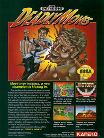 Deadly Moves - Advertisement Flyer - Front