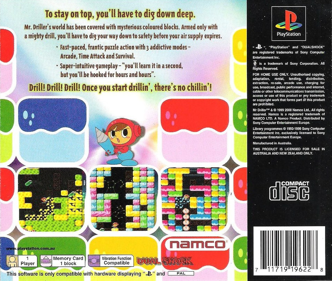 Mr. Driller - Box - Back Image