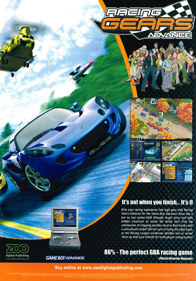 Racing Gears Advance - Advertisement Flyer - Front
