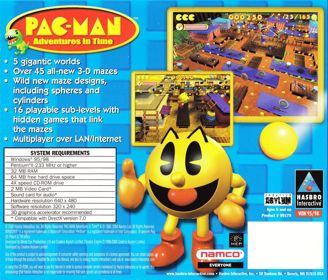 Pac-Man: Adventures in Time - Box - Back