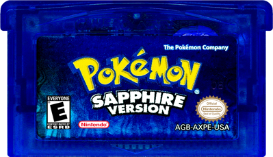 Pokémon Sapphire Version - Cart - Front Image