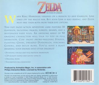 Zelda: The Wand of Gamelon - Box - Back