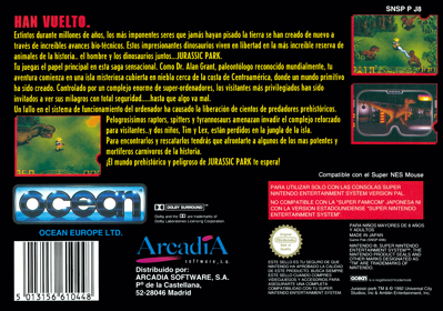 Jurassic Park - Box - Back