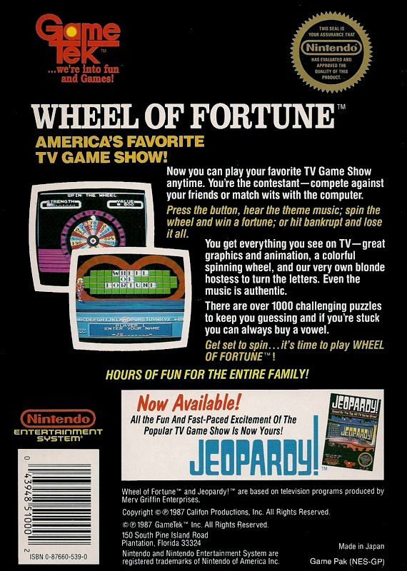 Wheel of Fortune Images - LaunchBox Games Database