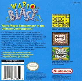 Wario Blast featuring Bomberman! - Box - Back Image