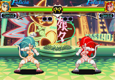 Night Warriors: Darkstalkers' Revenge - Screenshot - Gameplay