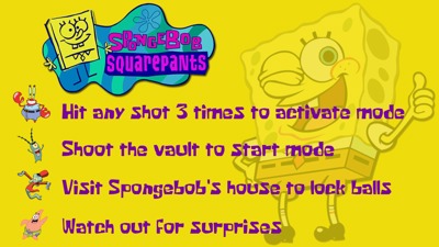 SpongeBob's Bikini Bottom Pinball - Arcade - Controls Information Image