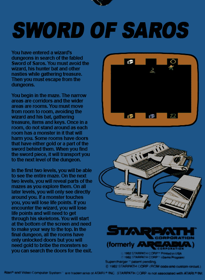 Sword of Saros - Box - Back