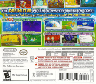 Pokémon Super Mystery Dungeon - Box - Back Image