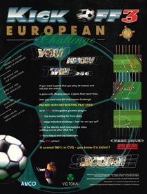 Kick Off 3: European Challenge - Advertisement Flyer - Front