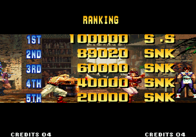 The King of Fighters '95 - Screenshot - High Scores