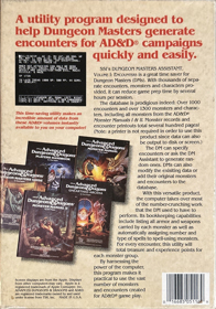 Dungeon Masters Assistant: Volume I: Encounters - Box - Back