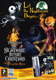 Tim Burton's The Nightmare Before Christmas: The Pumpkin King - Advertisement Flyer - Front