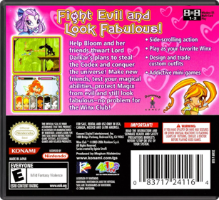 Winx Club: Quest for the Codex - Box - Back - Reconstructed