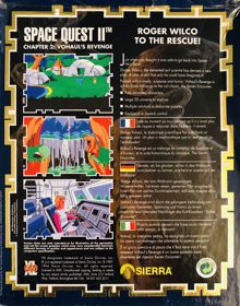Space Quest II: Chapter II: Vohaul's Revenge - Box - Back