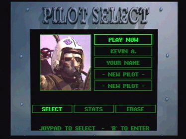 Blue Lightning - Screenshot - Game Select