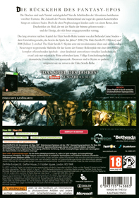 The Elder Scrolls V: Skyrim - Box - Back