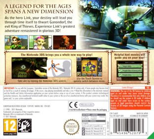 The Legend of Zelda: Ocarina of Time 3D - Box - Back Image
