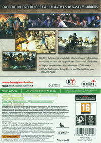 Dynasty Warriors 8 - Box - Back