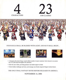 Final Fantasy III - Advertisement Flyer - Front