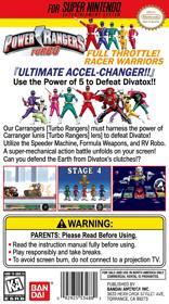Gekisou Sentai Carranger: Zenkai! Racer Senshi - Fanart - Box - Back
