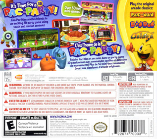 Pac-Man Party 3D - Box - Back